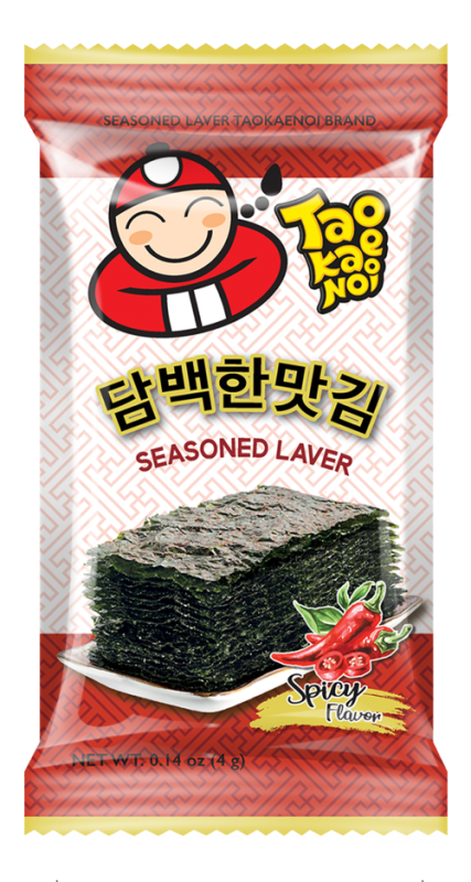Водорості сушені Норі "Tao Kae Noi" Spicy Flavour гострі, 4g (60 шт/ящ)