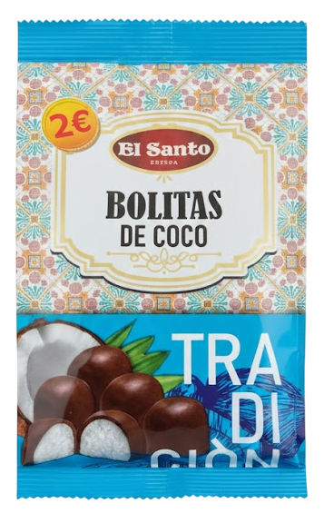 Печиво шоколадне "El Santo" Bola de Coco кокосові кульки, 160г (24 шт/ящ)
