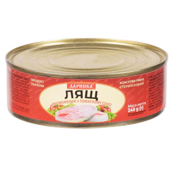 Лящ обсмажений "Даринка" в томатному соусі, 240г (24 шт/ящ)