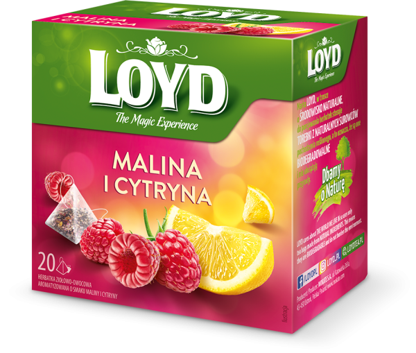 Чай фруктовий "Loyd" Малина та лимон 20шт*2g (10 шт/ящ)