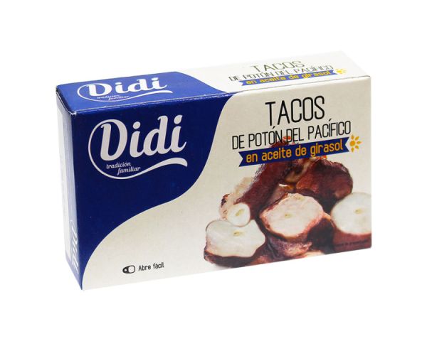 Восьминіг "Didi" Tacos en aceite de girasol в соняшниковій олії 111 г, Іспанія (50 шт/ящ)