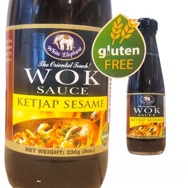 Соус Кетчуп Кунжутний "White Elephant" WOK Sauce Ketjap Sesame без глютену, 230 г (24 шт/ящ)