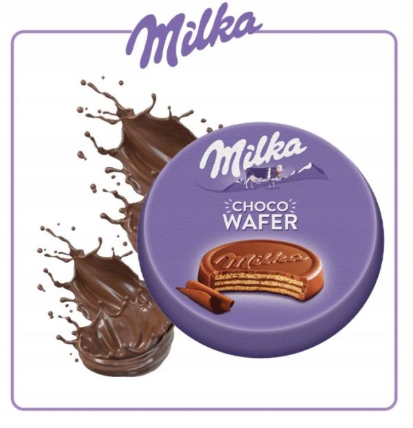 Вафлі в молочному шоколаді "Milka" Choco Wafer з какао, 30g (30 шт/ящ)