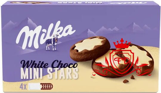 Печиво з молочним кремом в білому шоколаді "Milka" Choco Minis White, 150g (16 шт/ящ)