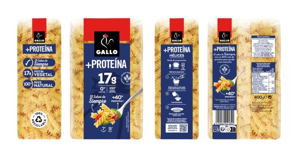 Макаронні вироби Спіральки "Gallo" Proteina Hélices з протеїном, 400г (12 шт/ящ)